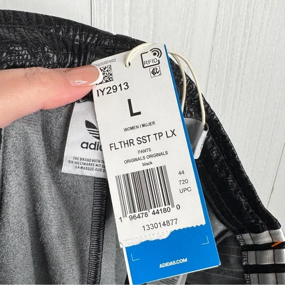 Adidas Originals Faux Leather premium luxe track pants snake python - Picture 7 of 10